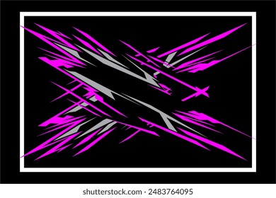 vector wrap racing design with a unique line pattern and a cool color combination look cool