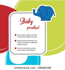 Vector wrapping for baby product or photo frame