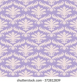 Vector wrapping leaves damask seamless floral pattern for website, wallpaper. Repeating floral damask flower organic vector, drapery luxury tiled decor old revival venetian fashion fabric elegant tile