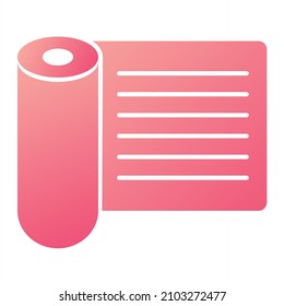 Vector Wrapping Paper Glyph Gradient Icon Design
