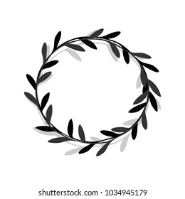 Vector wreath. Design element for invitations, greeting cards.