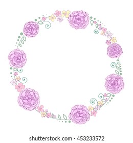 vector wreath frame for greeting , congratulations , logo , or other your text