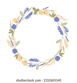 Vector wreath isolated on white background.