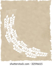 the vector wreath on old paper
