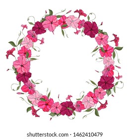 Watercolor Wreath Spring Set Frame Tree Stock Illustration 443769349 ...