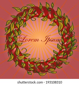 Vector wreath red