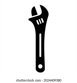 Vector Wrench Glyph Icon Design
