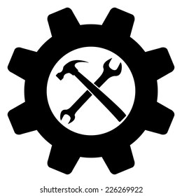 Vector wrench and hammer - settings icon 