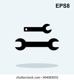 Vector wrench icon  isolated. Illustration in flat style