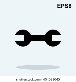 Vector wrench icon  isolated. Illustration in flat style