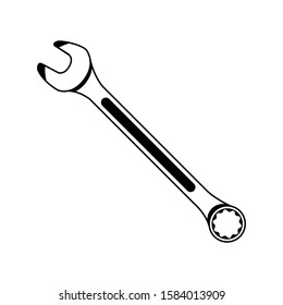 vector wrench illustration isolate with white background