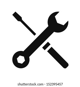 Vector Wrench And Screwdriver Icon