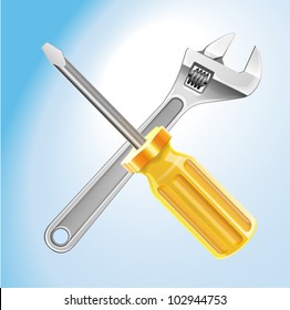 Vector wrench and screwdriver XXL icon