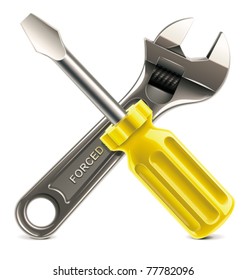 Vector wrench and screwdriver XXL icon