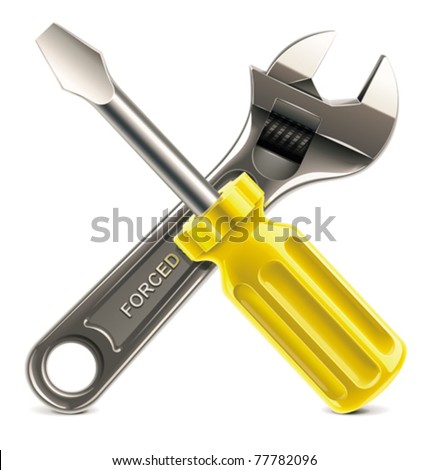 Vector wrench and screwdriver XXL icon