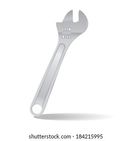 vector  wrenches on white background 