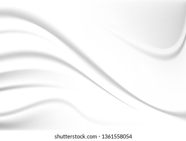 Vector Wrinkles on the cloth White gray new concept background illustration eps10.