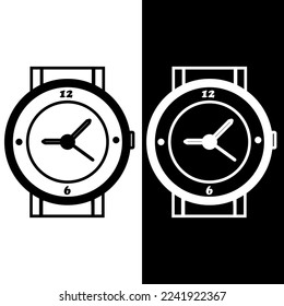 vector wristwatch line icon vector design template and illustration