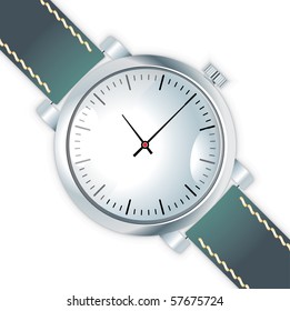 vector wristwatch on white background