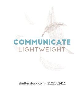 Vector Writer Quill Feather Ink Retro Vintage Old Hand Drawn Sketch Illustration Logo Icon Brand Symbol Shape Sign Professional Business Company