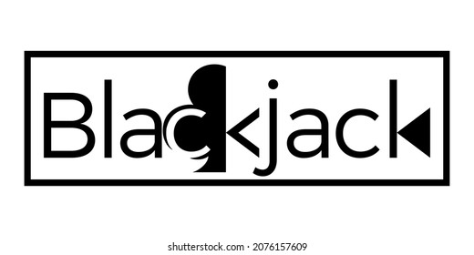 Vector Writing About The Term In Poker Cards, Namely Blackjack