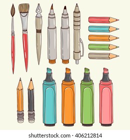 Vector writing and painting tools. Freehand drawing