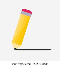 vector writing pencil illustration on white background