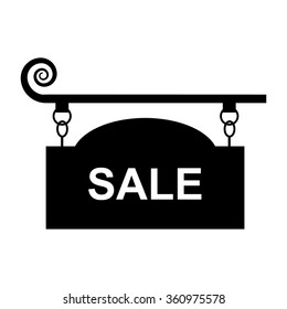 Vector wrought iron sign for old-fashioned design. Sale
