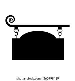 Vector wrought iron sign for old-fashioned design
