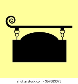 Vector wrought iron sign for old-fashioned design