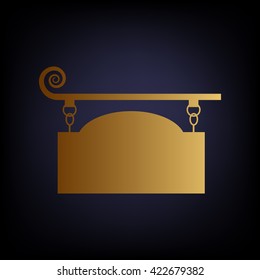 Vector wrought iron sign for old-fashioned design
