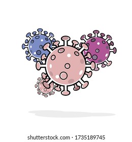 Vector de la enfermedad del virus de Wuhan Corona 2019