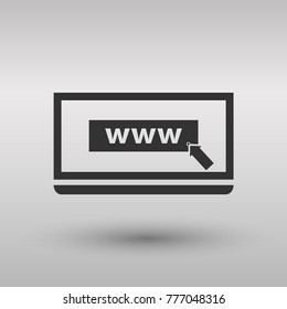 Vector www laptop Icon
