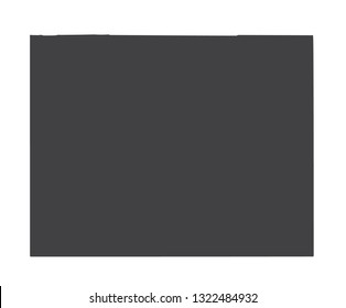 Vector Wyoming Map silhouette. Isolated vector Illustration. Black on White background.