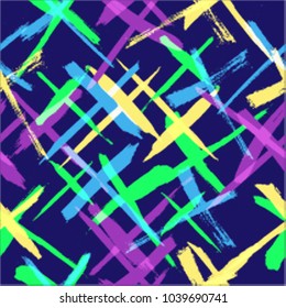 Vector x mark Seamless Pattern . Abstract wallpaper with grunge dirty brushes