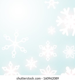 Vector xmas background of snowflakes