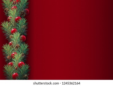 Vector Xmas Border Background Christmas Tree Stock Vector (Royalty Free ...