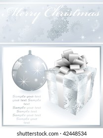 vector xmas card (silver)