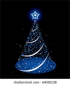 vector xmas holiday tree. christmas holiday illustration for happy new year and merry christmas greeting cards