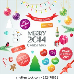 Vector xmas  icons set