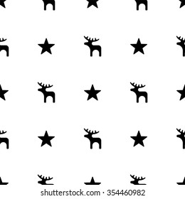 Vector xmas pattern with xmas trees.
