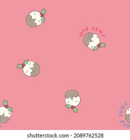 Vector Xmas themed seamless print design for babies.