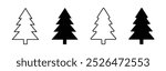 Vector Xmas Tree Icon Set