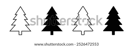 Vector Xmas Tree Icon Set