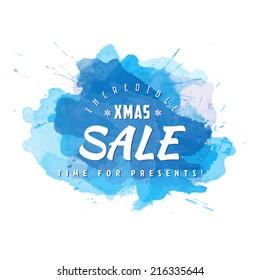 vector xmas watercolour scene useful for any project where a platter of color makes the difference with calligraphic logotype new year cardboard happy classic holiday star wintertime scene new ceremon