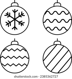 invierno vectorial de bola xmasa y feliz año nuevo