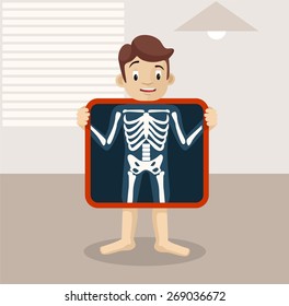 Vector x-ray flat illustration