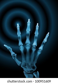 Vector X  ray Hand and Circle Illustration