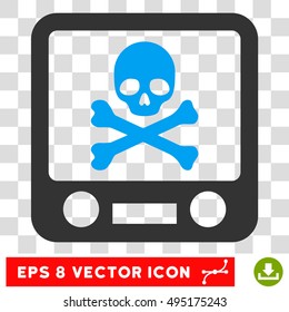 Vector Xray Screening EPS vector pictogram. Illustration style is flat iconic bicolor blue and gray symbol on a transparent background.