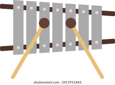 vector of a xylophone musical instrument
